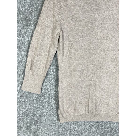 Banana Republic Knit Ruffle Ribbed‎ Pullover Sweater Womens Medium 3/4 Sleeve - Picture 13 of 15